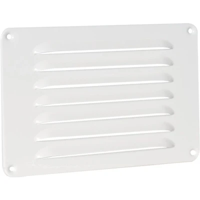 Afbeelding van Nedco schoepenrooster omgezette rand alum. 220 x 150 mm wit
