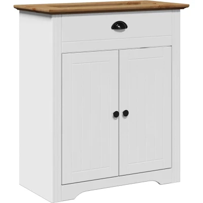 Afbeelding van Wastafelkast BODO 70x35x80 cm wit en bruin