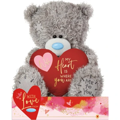 Afbeelding van Me to you Knuffel Beer M7 16 cm Wife, My heart is where are