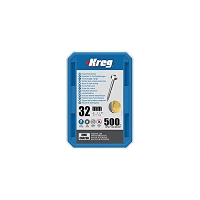 Afbeelding van KREG® Zink Pocket Hole Schroeven 32mm/1.25&quot;, 6 fijne draad, Pan Head, 500 count