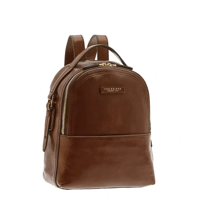 Afbeelding van The Bridge Pearl District Backpack Small brown Damestas Leren tas