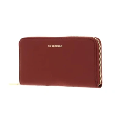 Afbeelding van COCCINELLE Metallic Soft Zip Wallet Grainy Leather Cinnamon