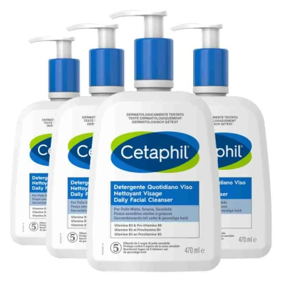 Afbeelding van 4x Cetaphil Daily Facial Cleanser 470 ml