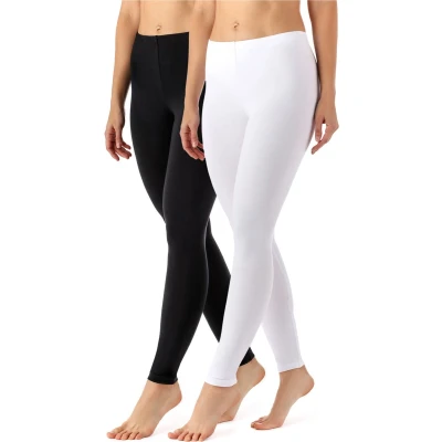 Afbeelding van Merry Style MS MS10 143 LE 2Pack Dames Leggings Sport Vrijetijdsbroek 2 Pak Lang Viscose Sporbroek Yogabroek Zwart/Wit S