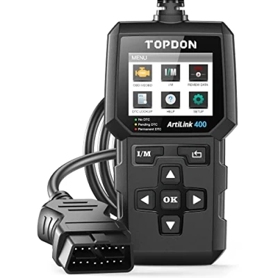 Afbeelding van TOPDON Artilink400 OBD2 diagnoseapparaat, 10 OBDII functies, code reader met led zaklamp, gratis updates, 2.4&quot; TFT kleurenscherm