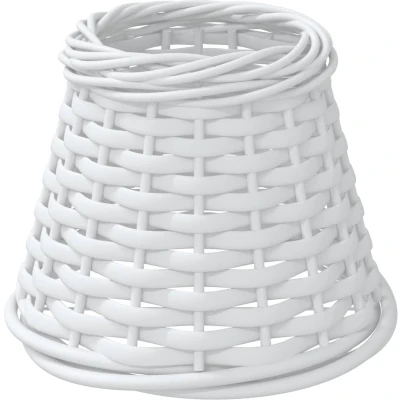 Afbeelding van Lampenkap Ø15x12 cm wicker wit