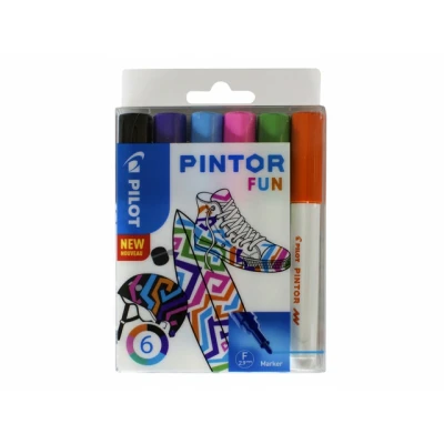 Afbeelding van Verfstift Pilot Pintor fun 1.0mm ass etui à 6 stuks assorti