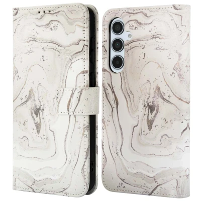 Afbeelding van imoshion Hoesje Geschikt voor Samsung Galaxy A35 Design Bookcase smartphone Sandy Marble