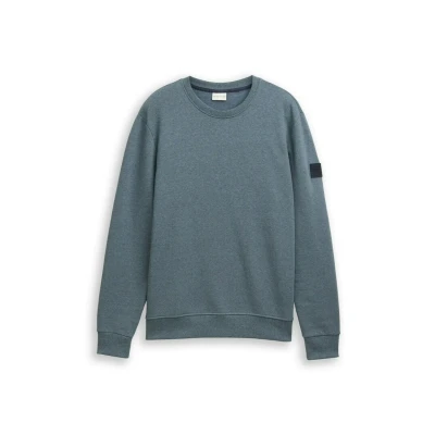 Afbeelding van Tom Tailor Heren Sweatshirt STRUCTURED CREWNECK Grijs S Volwassenen