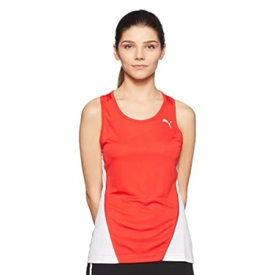 Afbeelding van Puma Damen Tank Top Cross the Line Singlet W, Red White, XL, 515103