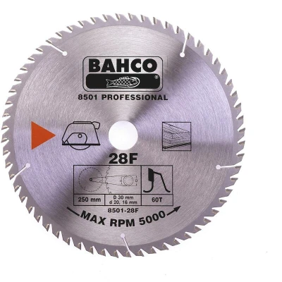 Afbeelding van Bahco cirkelzaagblad hardmetalen tanden 8501 12F