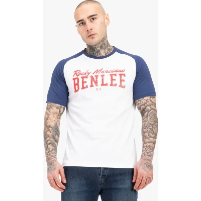Afbeelding van Benlee Normale Passform Everet Tshirt print, Heren, Maat: Medium, White navy red