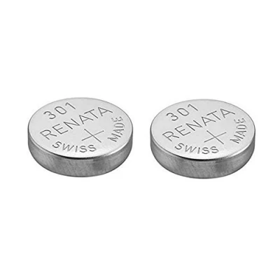 Afbeelding van Renata Horlogebatterij, zilveroxide, Zwitserland, 1,5 V, 301 (SR43SW), 2 stuks