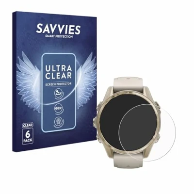 Afbeelding van Savvies (6 Stuks) Schermbeschermer voor Garmin Fenix 8 (43 mm) Screen Protector Ultra Transparant