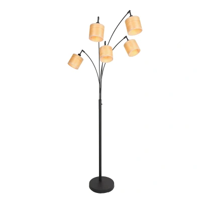Afbeelding van Steinhauer vloerlamp Bambus zwart 3671ZW
