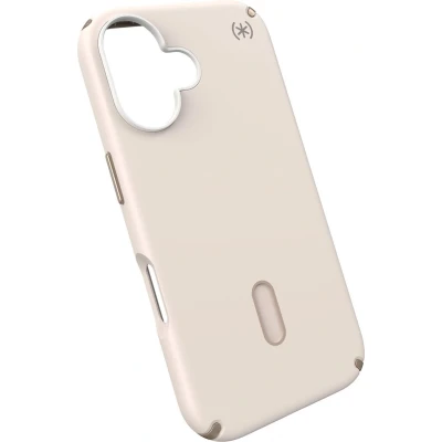 Afbeelding van Speck hoesje geschikt voor Apple iPhone 16 Slank Ultieme Bescherming Luxe Soft touch Afwerking Valbescherming gecertificeerd tot 4 meter Microban Antibacterieel Presidio2 Pro lijn Wit