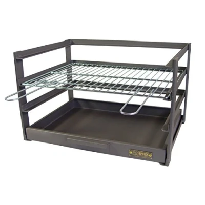 Afbeelding van Imex El Zorro 71472.0 Grilllade met verzinkt grillrooster, zwart, 57 x 41 35 cm