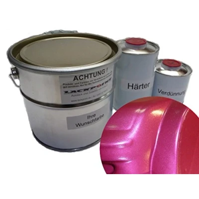 Afbeelding van Lackpoint 1 liter set 2K autolak licht roze metallic geen blanke lak trend tuning