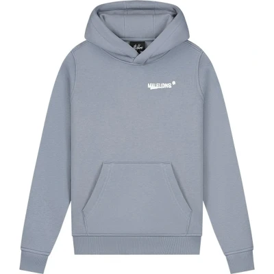 Afbeelding van Malelions Hoodie inked Ice blauw / Wit