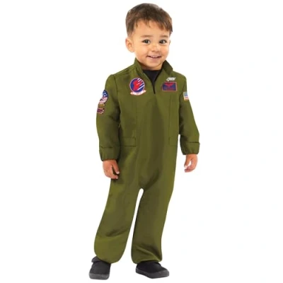 Afbeelding van Amscan Babykostuum Top Gun Maverick, piloot, jumpsuit, jetpiloot, carnaval
