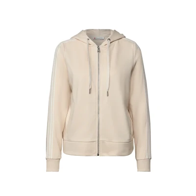 Afbeelding van Street One Kapuzenjacke MIT Dekotape Sweater met rits, Dames, Maat: 34, Beige