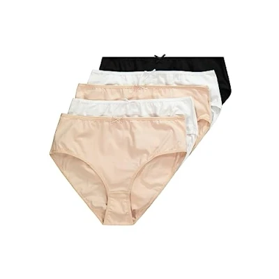 Afbeelding van Ulla Popken 700384900 74+ damesslips, grote maten, plus size, set van 5, elastische kwaliteit, multicolor, Meerkleurig, 74