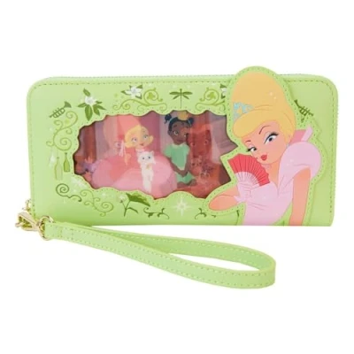 Afbeelding van Loungefly Disney Prinses en de Kikker Tiana Lenticular Zip Rond Kids Portemonnee Multi, Zwart, Hedendaags