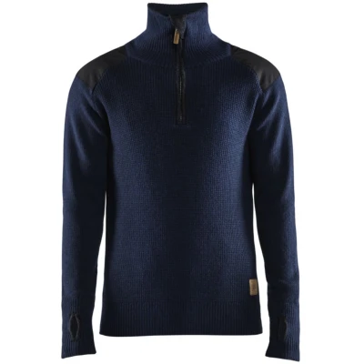 Afbeelding van Blaklader Wollen sweater 4630 1071 Donkerblauw/Donkergrijs XS