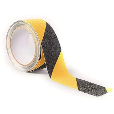Afbeelding van Gocableties premium antislip zelfklevende tape, 5 m x 50 mm (2&quot;), zwart/geel gevaar waarschuwing vloer markering schuurrol