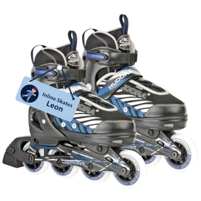 Afbeelding van HUDORA Kinderen Inliner Leon Gr. 33 36, zwart/blauw inline skates 28236