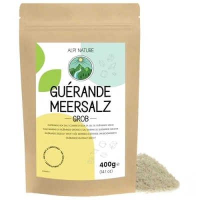 Afbeelding van Fleur de Sel Guérande Zout Grof 400g van Alpi Nature, Zeezout