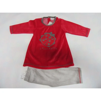Afbeelding van Wiplala Pyjama Meisje Rood 2 delig Lieveheerbeestje 6 maand 68