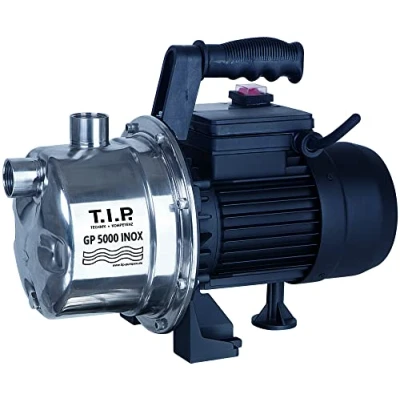 Afbeelding van T.I.P. GP 5000 INOX 31372 Tuinpomp, roestvrij staal, debiet tot 5.000 l/u, opvoerhoogte 45 m, druk max. 4,5 bar, 1.200 W, thermische overbelastingsbeveiliging, corrosiebestendig
