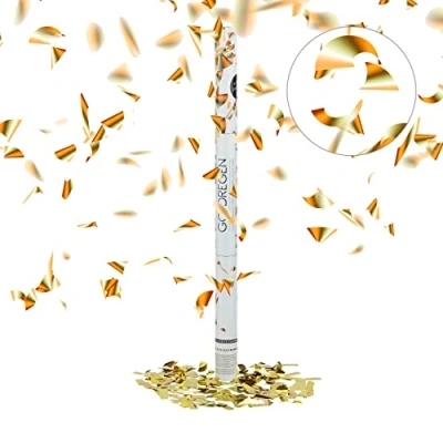 Afbeelding van Relaydays party popper 80 cm, confettikanon, carnaval, partyshooter, decoratie voor bruiloft, goud