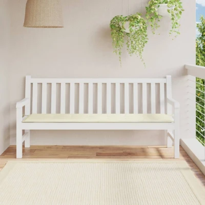 Afbeelding van Tuinbankkussen 180x50x3 cm oxford stof crèmekleurig
