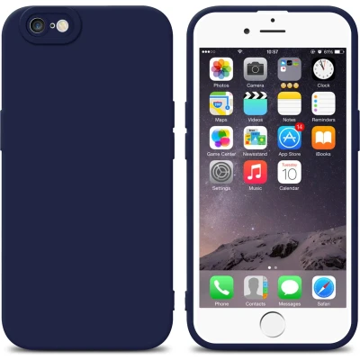 Afbeelding van Cadorabo Hoesje geschikt voor Apple iPhone 6 PLUS / 6S in FLUID DONKER BLAUW Beschermhoes TPU silicone Cover Case