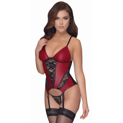 Afbeelding van Korset Met Bandjes Rood &amp; Zwart Cottelli Collection