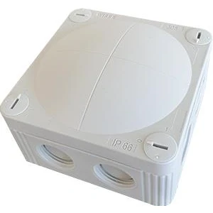 Afbeelding van Wiska COMBI 308 Universeel kabeldoos + 3 wartels 85x85x51mm IP66 Grijs