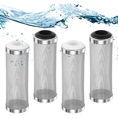 Afbeelding van Heqishun 4 stuks roestvrijstalen aquariumfilterbescherming 16mm, aquarium gaas filterbeschermer, voorkomt dat kleine vissen worden opgezogen