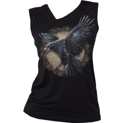 Afbeelding van Spiral Raven Wise Mouwloze top XXL Zwart