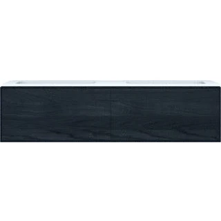 Afbeelding van Looox solid facet 140cm surface wb 500 2 la black meubel swf1400bl