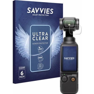 Afbeelding van Savvies Screenprotector voor DJI Osmo Pocket 3 (Lens) Folie Beschermfolie transparant (6 Stuks)