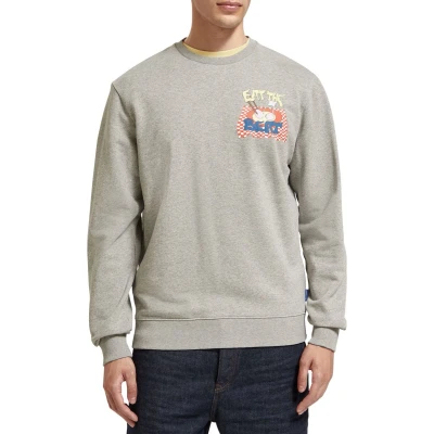 Afbeelding van Scotch &amp; Soda Regular FIT Artwork Sweater, Heren, Maat: Small, Grey melange