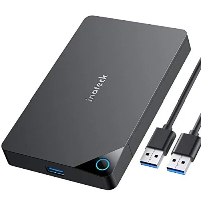 Afbeelding van Inateck harde schijf behuizing 2 5 inch USB 3.0, externe HDD voor 7 mm / 9,5 2,5&quot; SATA en SSD, ondersteunt UASP, zonder gereedschap (FE2013)