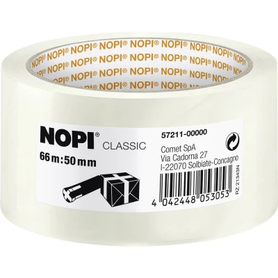 Afbeelding van Verpakkingstape Nopi® Pack Classic, PP, 66 m x 50 mm, transparant 6 stuks