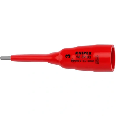 Afbeelding van KNIPEX 98 39 03 Dop voor ratel, binnenzeskantschroeven met binnenvierkant 3/8&quot; 92 mm