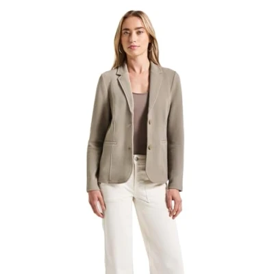 Afbeelding van Street One Basic MIT Struktur Blazer, Dames, Maat: 36, Beige