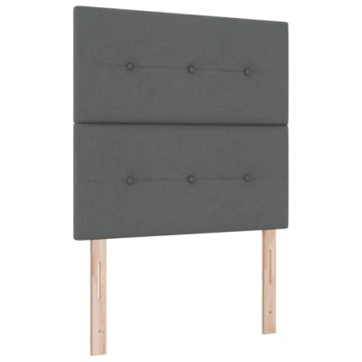 Afbeelding van vidaXL Boxspringbed met Matras &amp; LED Donkergrijs 120x190 cm Stof