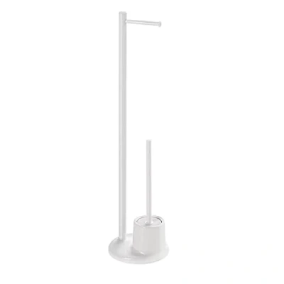 Afbeelding van Toiletborstelhouder Sapho White Line Vrijstaand met Toiletrolhouder Wit