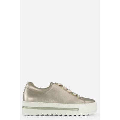 Afbeelding van Gabor Comfort Sneakers laag, Dames, Maat: 38.5, Puder Leer